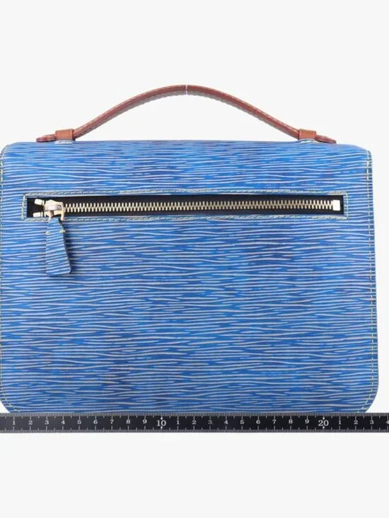 Louis Vuitton Pochette Metis MM Monogram Brown Denim Blue Reverse Epi Handbag - Picture 2 of 10